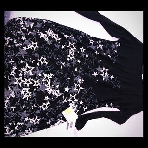 NWT Lularoe 3X Debbie Dress | Black with Stars
